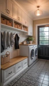 Built In Bench Seating for Easy Transitions