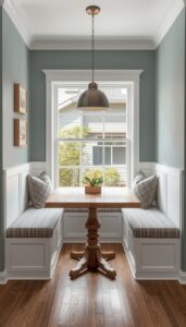 Built In Seating for a Space Saving Layout