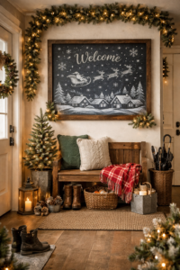 Chalkboard Christmas Art for Entryways