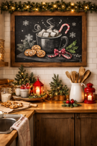 Chalkboard Christmas Art for Kitchens