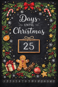 Chalkboard Christmas Countdown Designs