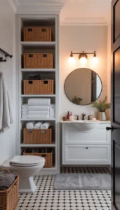 Choose closed storage for clutter