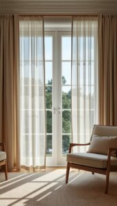 Choose light flowing curtains