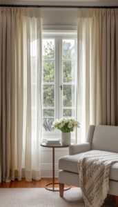 Choose light flowing curtains