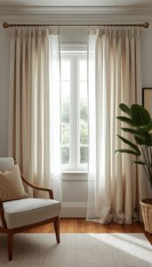 Choose light flowing curtains