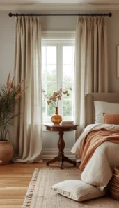 Choose linen or cotton curtains