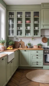 Choose muted green shades