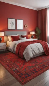 Choose muted red rugs