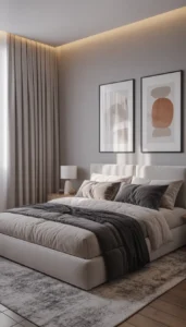 Choose neutral or abstract art