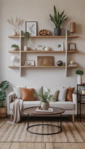 Choose shelves with clean lines
