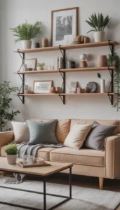 Choose shelves with clean lines