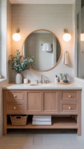 Choose vanities with clean lines