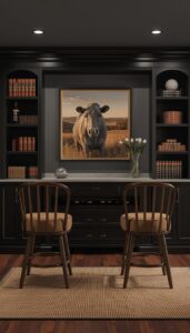 Classy Man Cave With Metallic Details