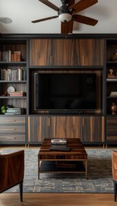 Classy Man Cave With Wood Accents