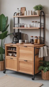 Coffee Bar Cart Styling for Flexible Use