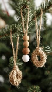 Combine beads and twine for rustic designs