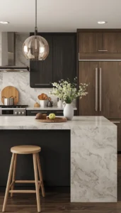 Combine matte and glossy finishes