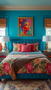 Coordinate art colors with bedding