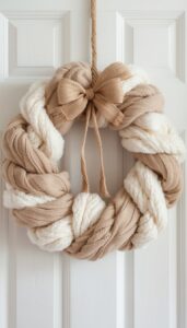 Cozy Fabric and Yarn Winter Wreaths
