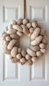 Cozy Fabric and Yarn Winter Wreaths