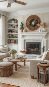 Cozy Farmhouse Living Room With Soft Textiles