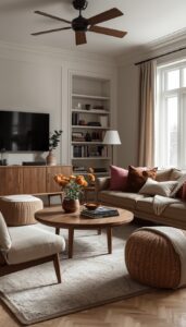 Cozy Living Room Designs With Warm Layers