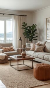 Cozy Living Room Designs With Warm Layers