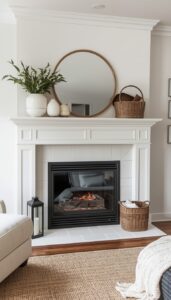 Cozy Modern Farmhouse Fireplace Decor