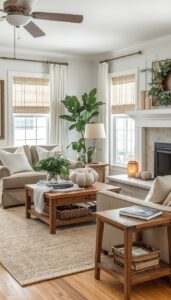 Cozy Seating for a Farmhouse Living Room