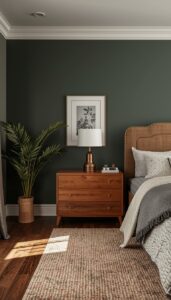 Cozy Seating in a Moody Bedroom