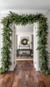 Create layered garlands with real branches