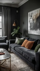Dark Accent Walls for Visual Impact