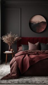 Dark Color Palette for a Feminine Bedroom