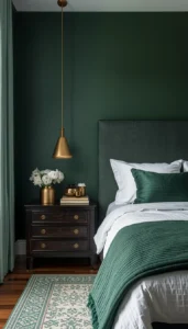 Dark Green Accent Walls for Dramatic Impact