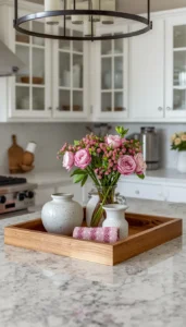 Decorative Trays as a Structured Centerpiece