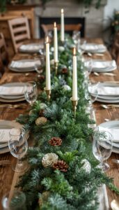Evergreen and Greenery Winter Centerpieces