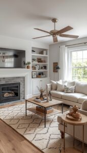 Everyday Cozy Modern Farmhouse Living Room Styling