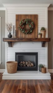 Everyday Rustic Mantel Decor