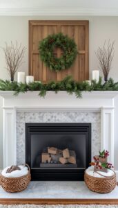 Everyday Simple Winter Mantel Decor
