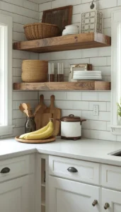 Extend backsplash to open shelves