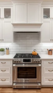 Extend tile to upper cabinets