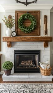 Farmhouse Inspired Rustic Mantel Ideas