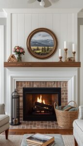 Fireplace Styling for Small Farmhouse Living Rooms