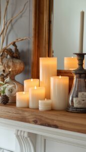 Group Candles Thoughtfully