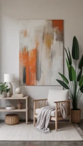 Hang art at eye level