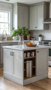 Include hidden trash compartments