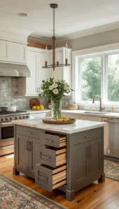 Include storage within the island