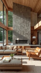 Incorporate Wood and Stone