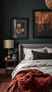 Incorporate darker framed art