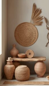 Incorporate stone or clay decor